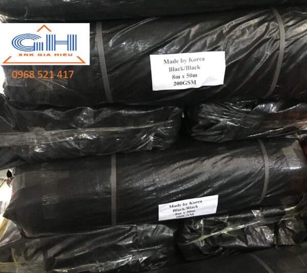 Bạt đen 2 mặt Hàn Quốc khổ 8m