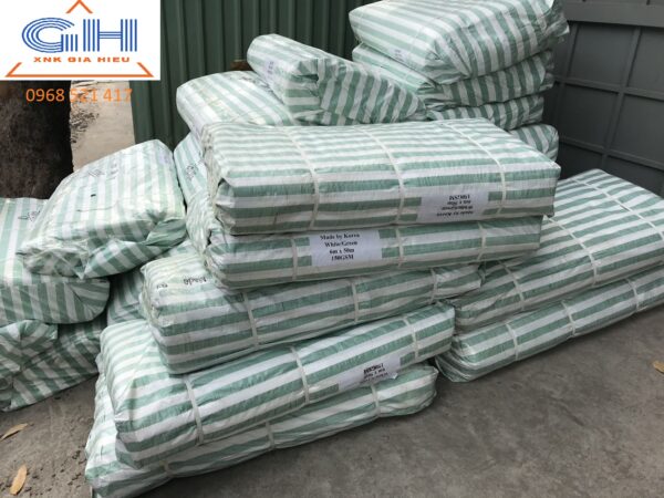 Bạt Sọc Trắng Lá-Xanh Lá Hàn Quốc