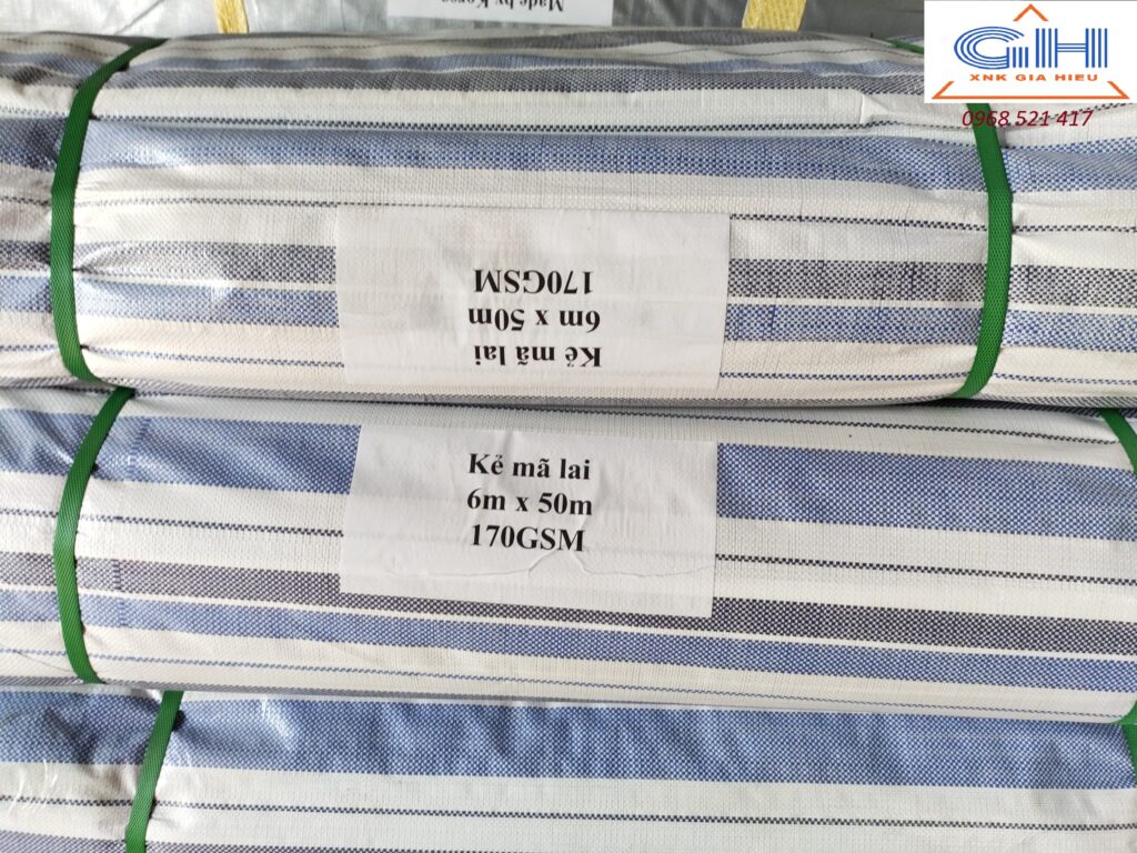 Bạt sọc mã lai 6m, 170g