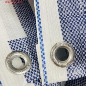 Bạt sọc mã lai ép biên, đóng khoen